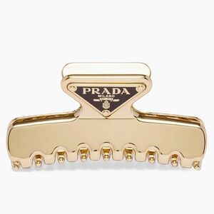 Prada Triangle - Logo Hair Clip In Dustbag